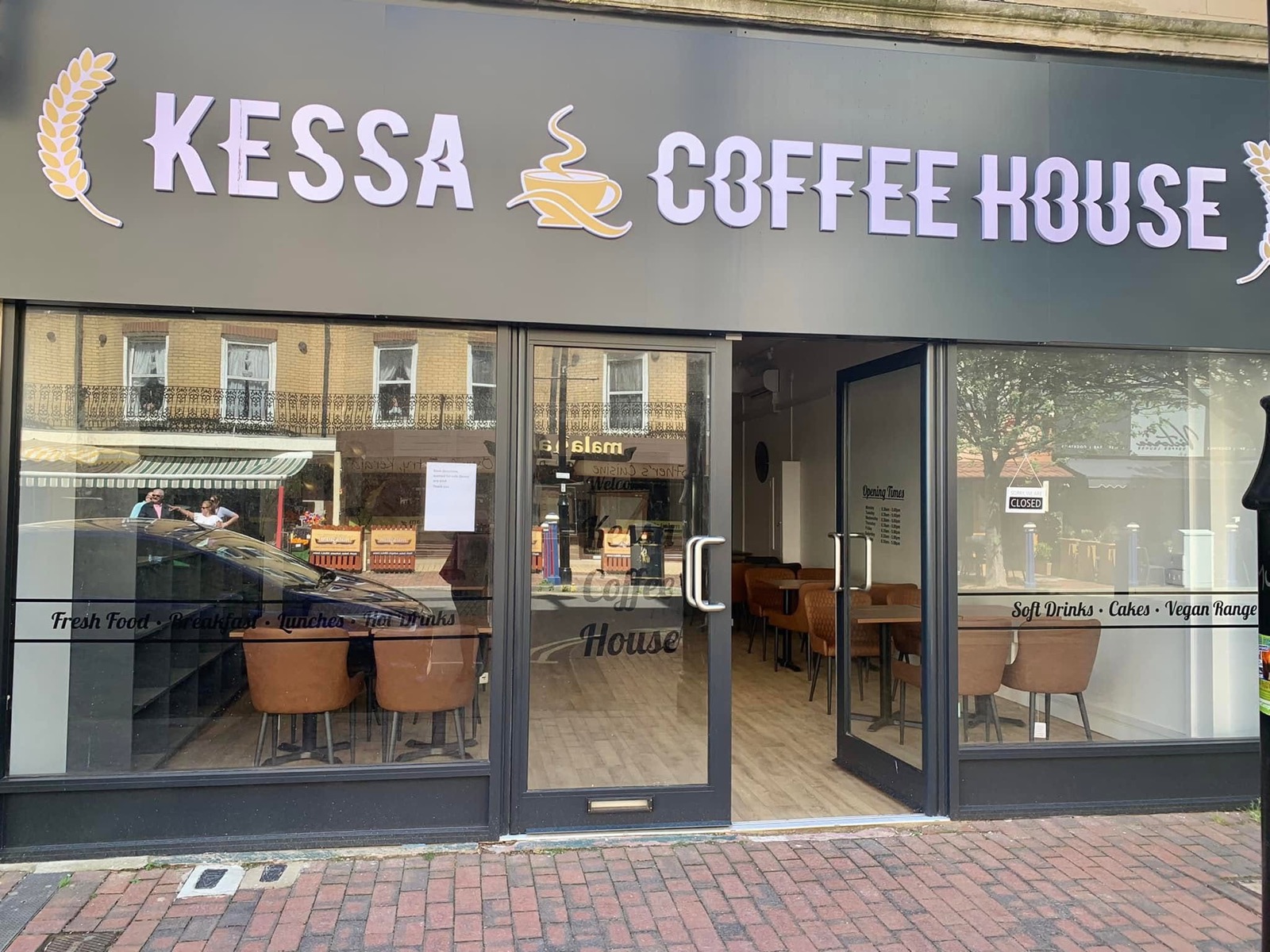 Kessa Coffee House shop front on Terminus Road